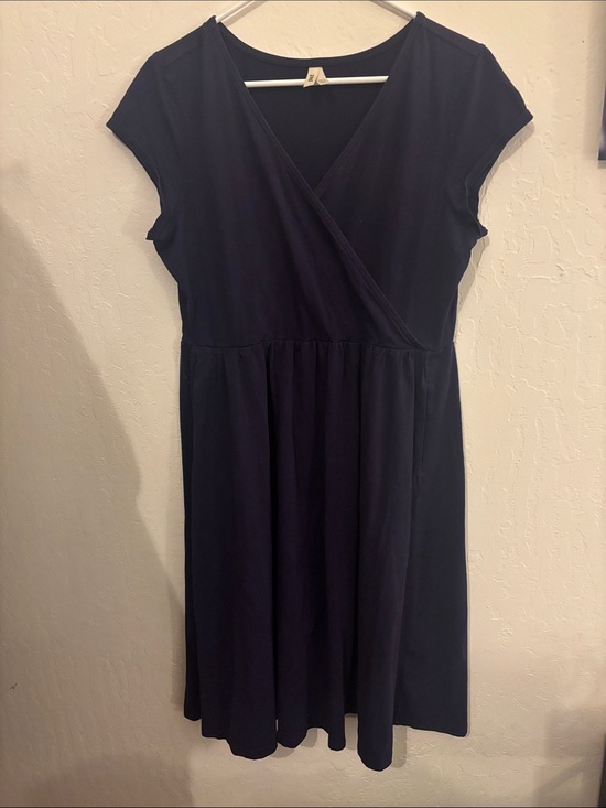 Pact Dresses & Skirts - Pact Navy Wrap-Style Midi Dress